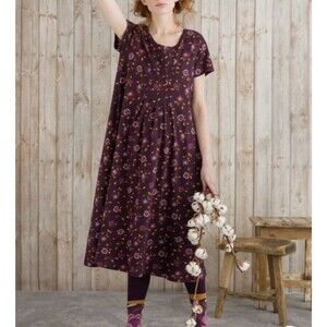 Gudrun Sjoden Vanja dress 100% organic cotton floral red Small